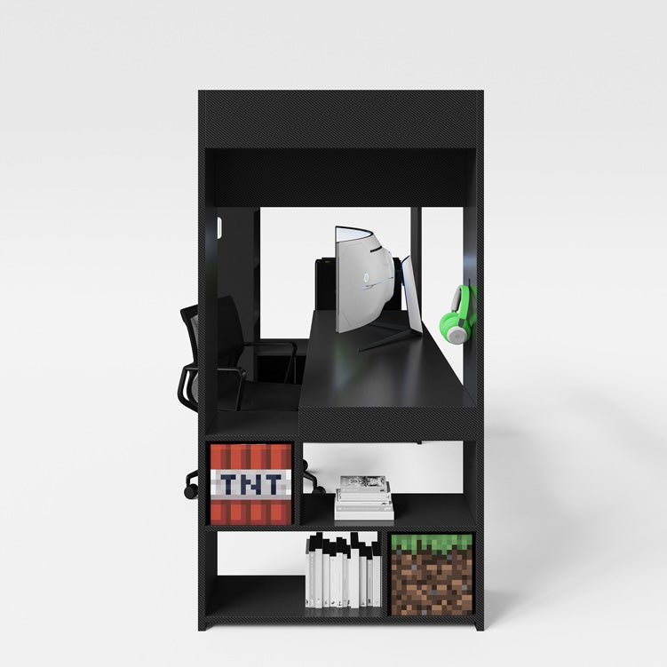 Minecraft Gaming Loft Bed "BaseCamp" with Desk & Shelf