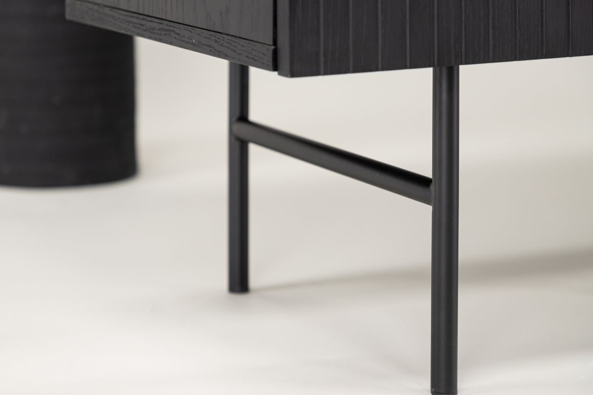 Commode Elvesta – 150 cm, Whitewash ou Noir, Moderne Skandi