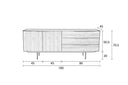 Sideboard Rodolfo – aus Nëssbamfurnier a Brong