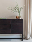Buffet Webster haut – en teck Marron