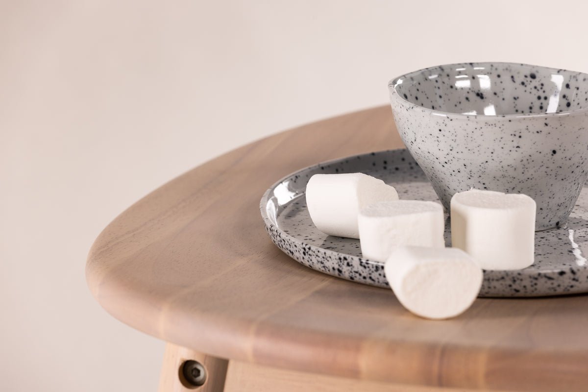 Tabouret de bar Omni - en bois d'hévéa à l'aspect naturel