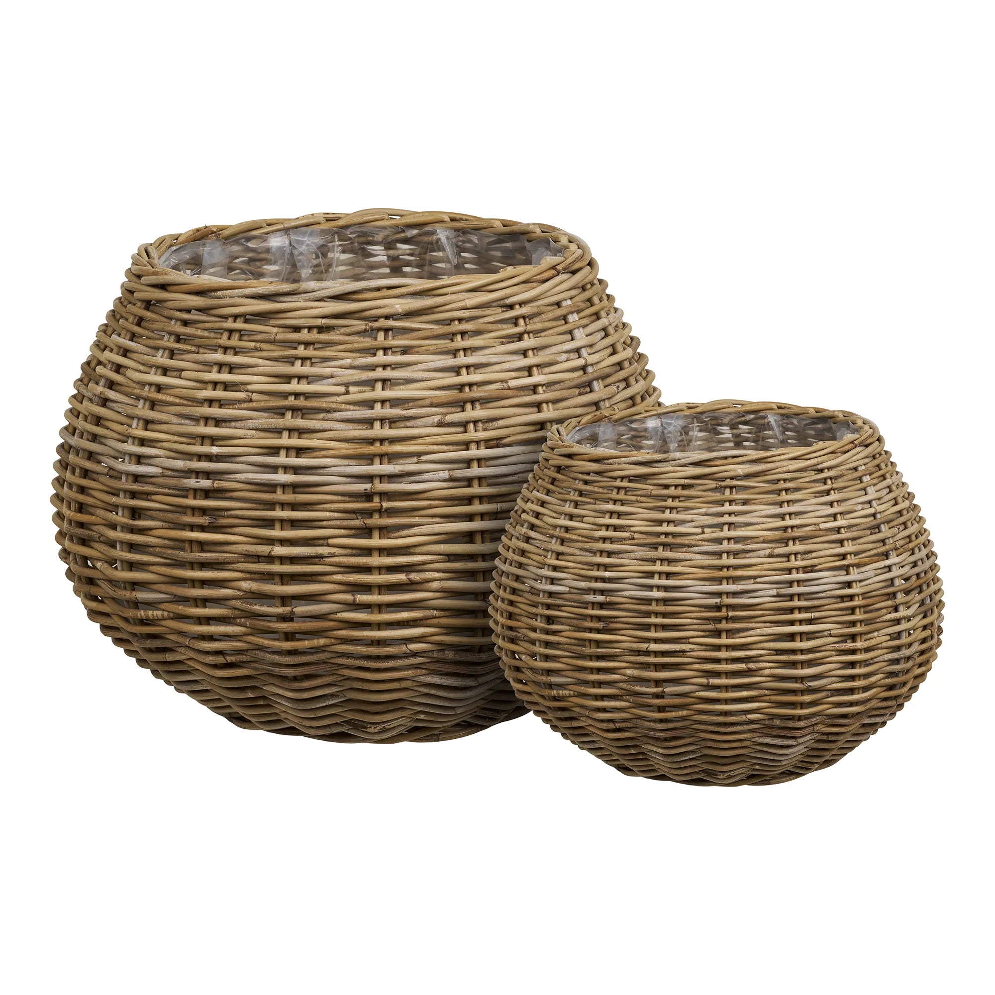 Plan Basket "Avenora" – made of Kubu Rattan 2-piece Set