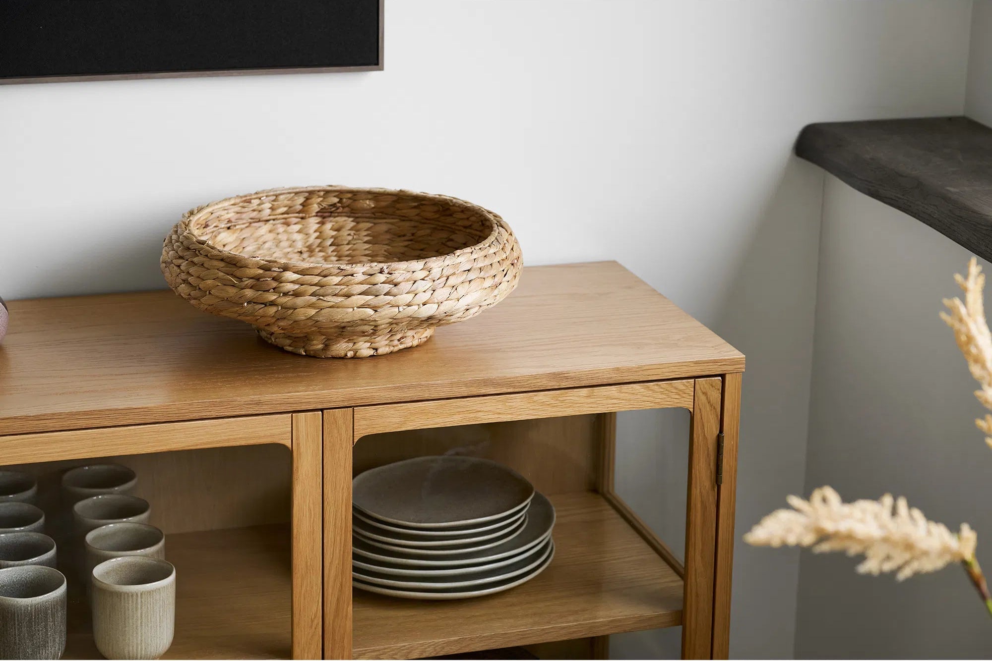 Dekotablett Lunoria – aus Waasserhyazinthe