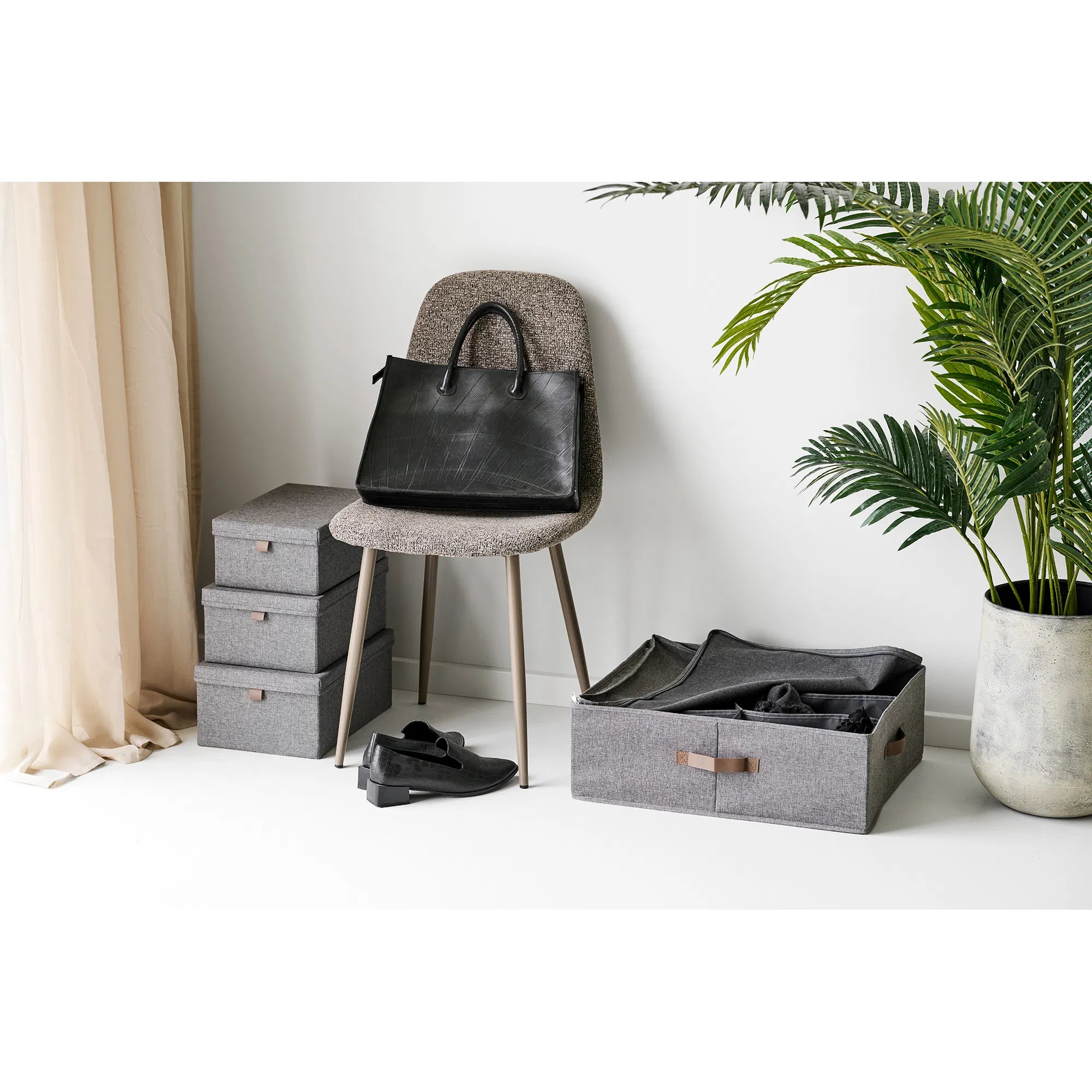 Organizer Skandira - in gray with lid