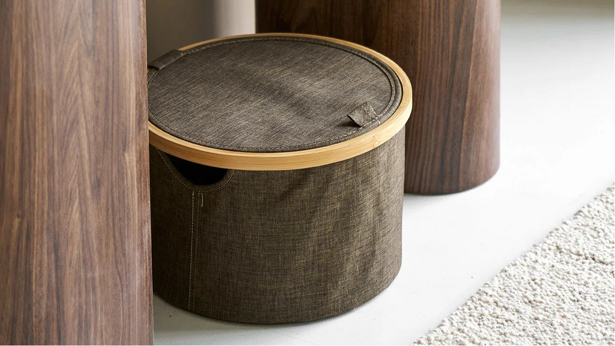 Panier de rangement Nuro - en bambou et polyester