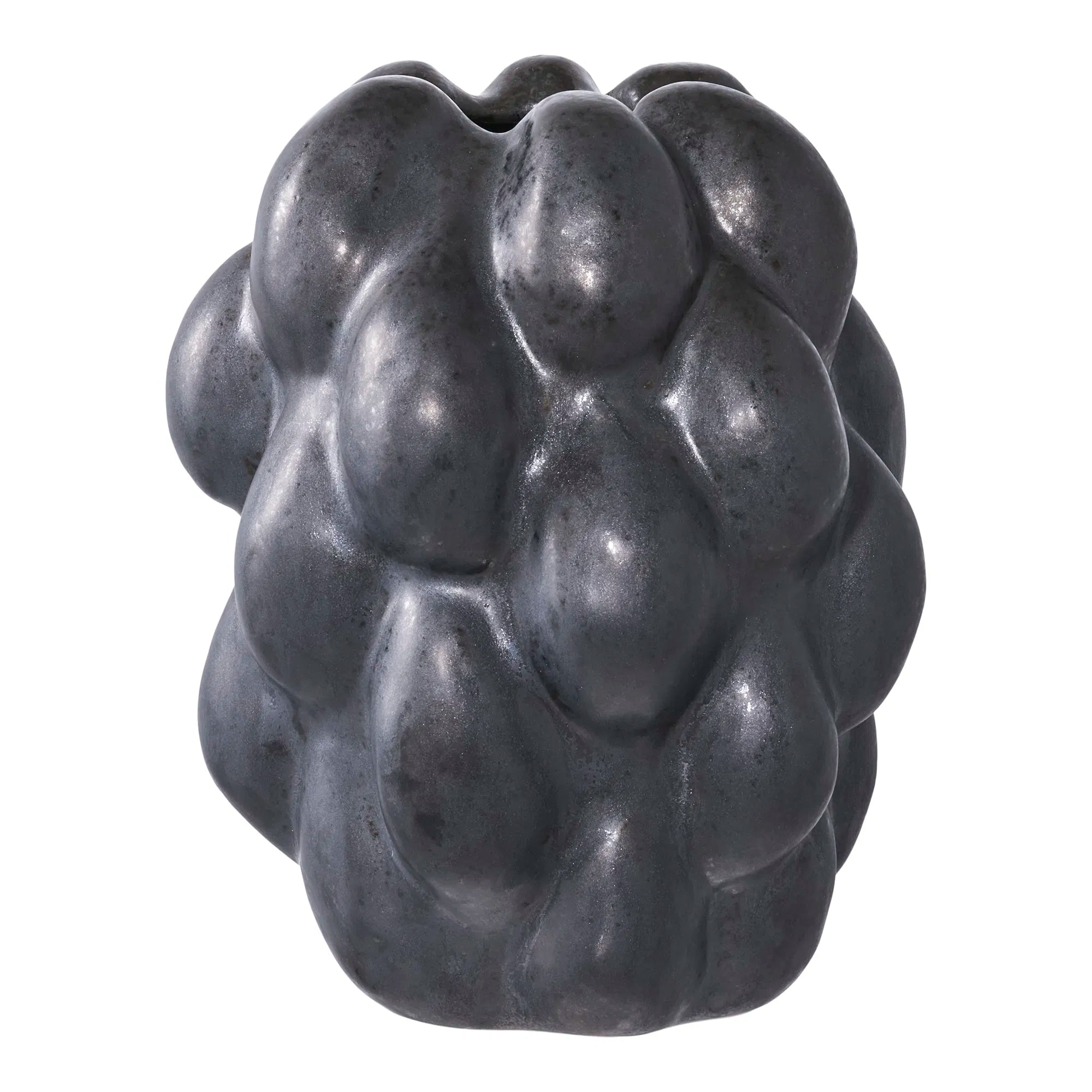 Vase „Noirberry“ – Schwaarz Keramik mat organescher Struktur