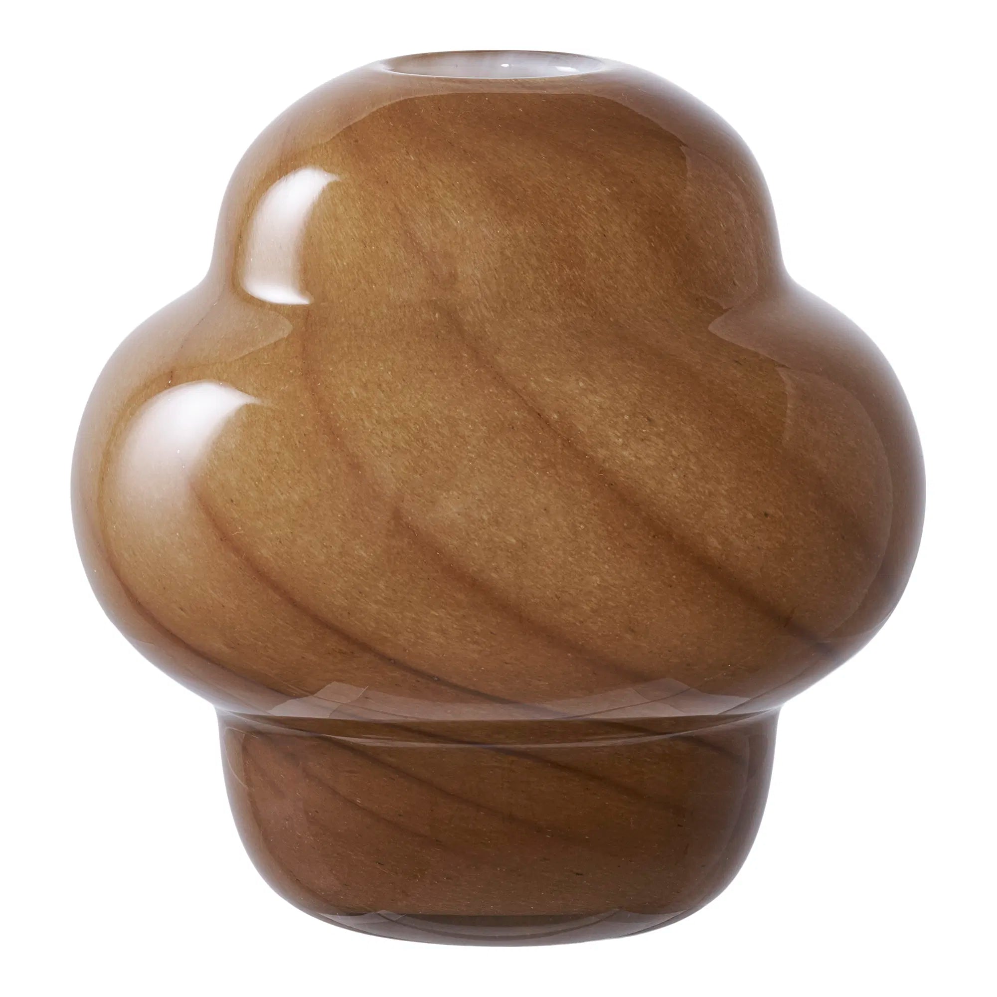 Vase Nivora – Glas, brong, 17 cm