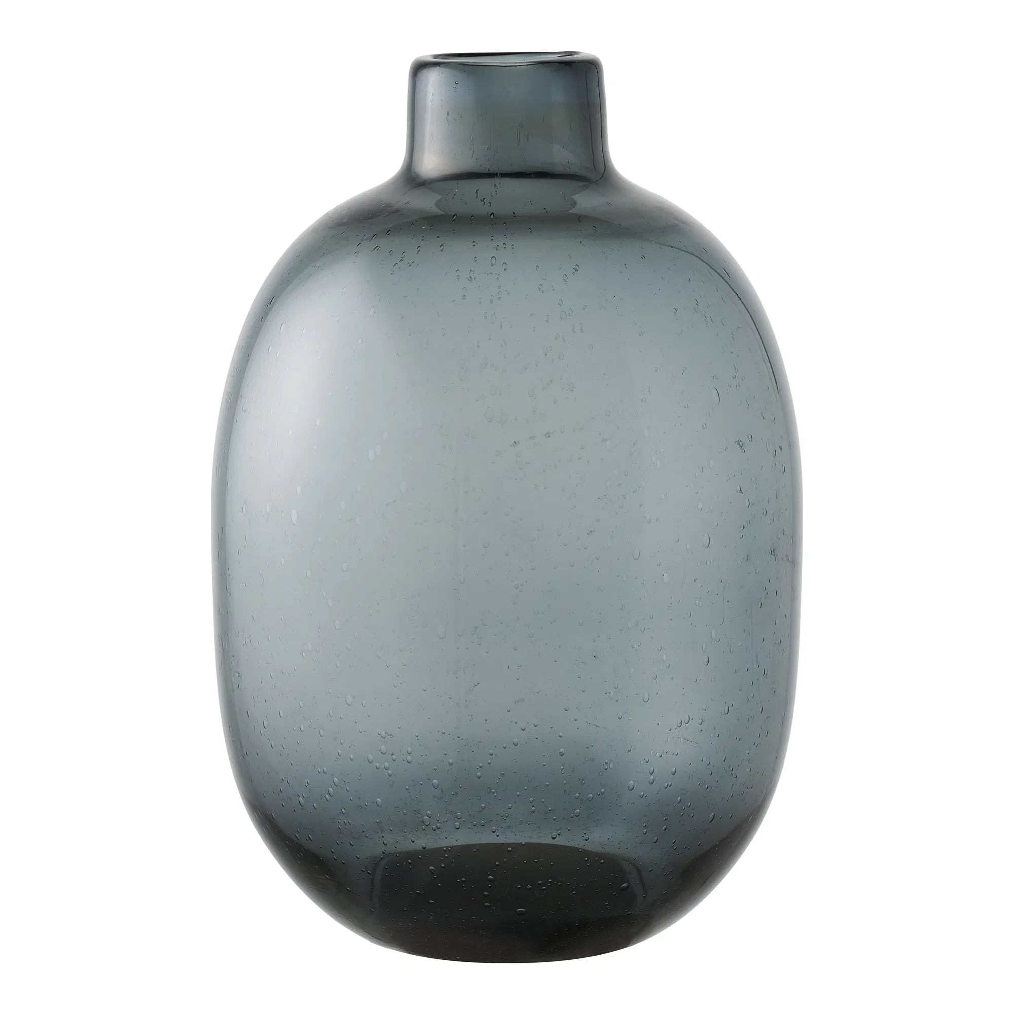 Vase „Noira“ – Rauchglas an déifem Schwaarz
