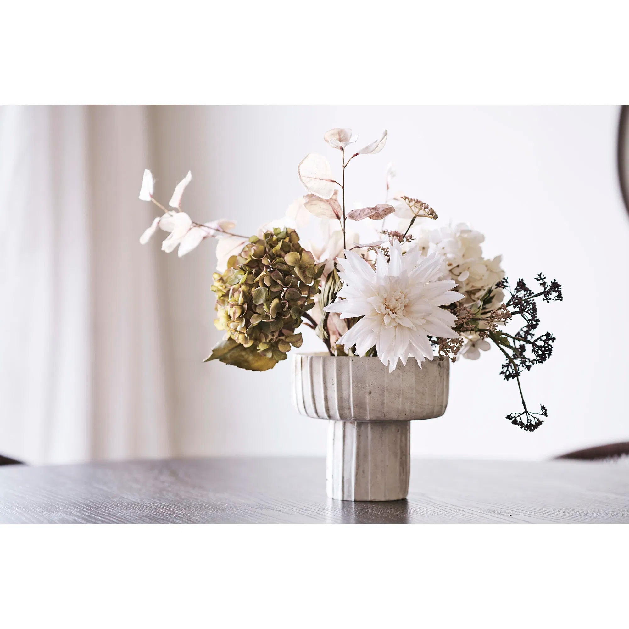 Vase Solana – Beige-Brong aus Zement