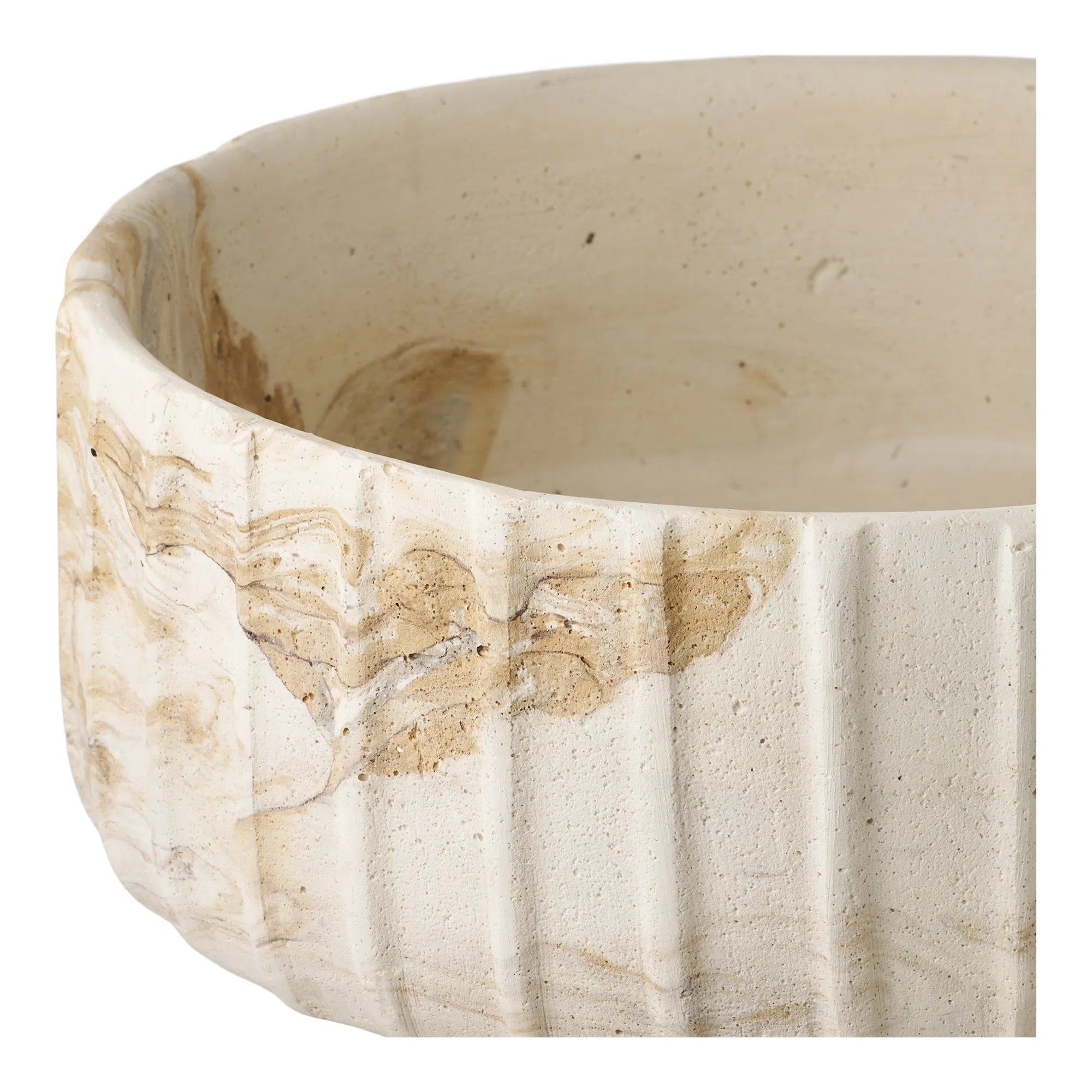 Vase Solana – Beige-Brong aus Zement