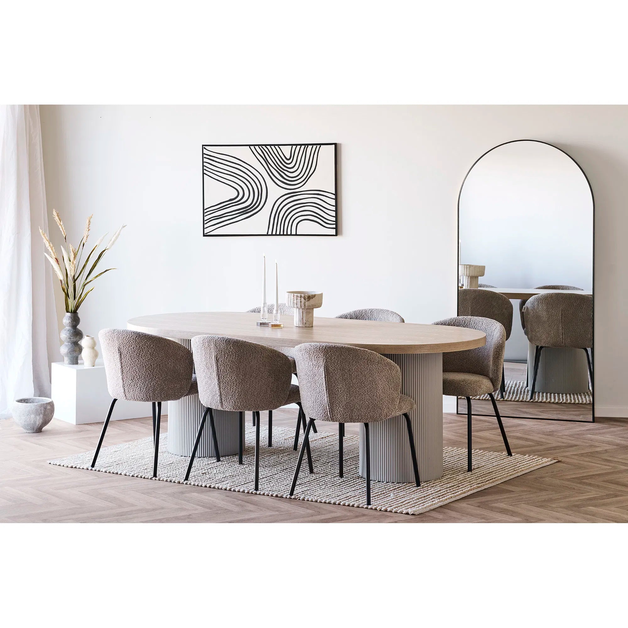 Vase Solana – Beige-Brong aus Zement