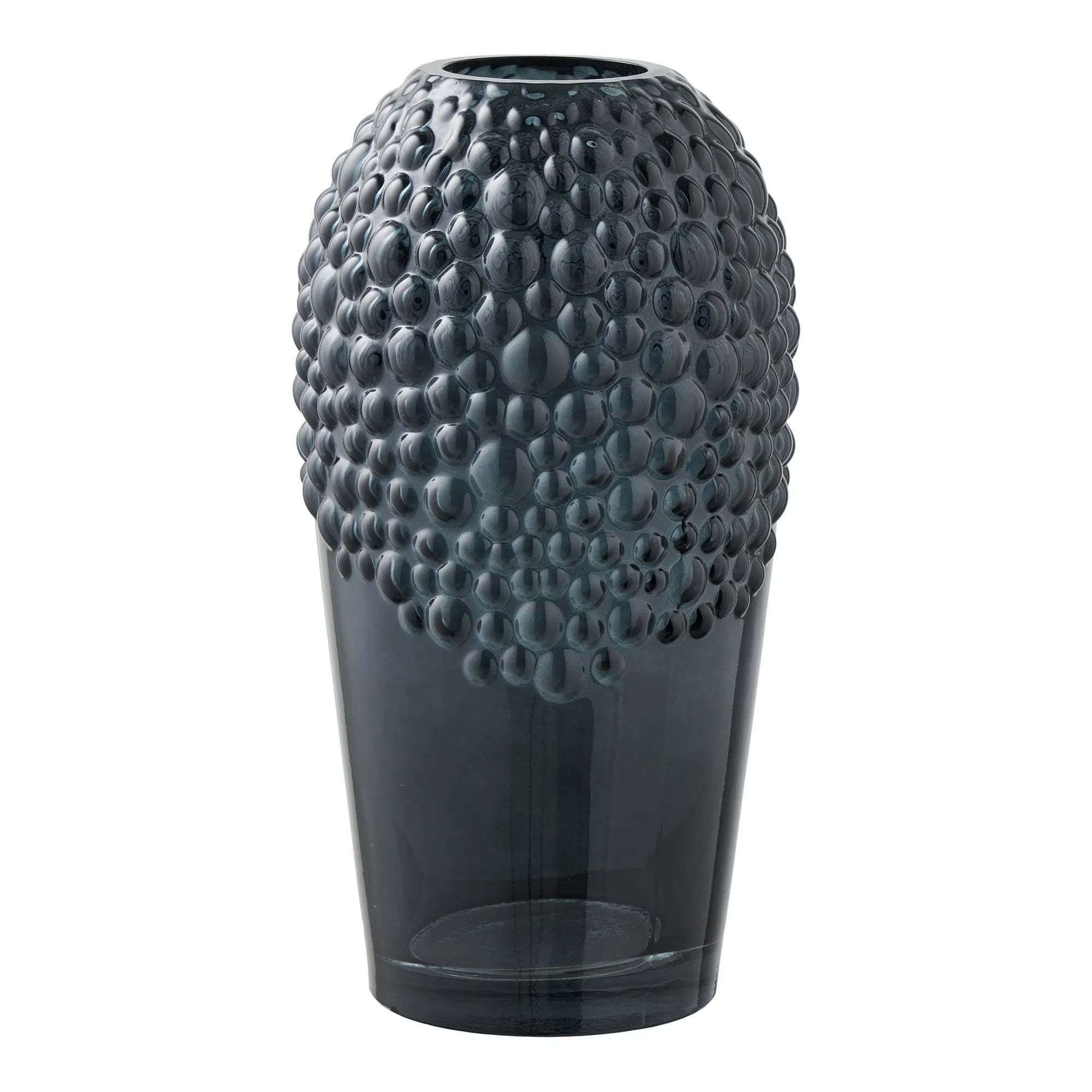 Vase Veloria – vase en verre noble de couleur gris foncé