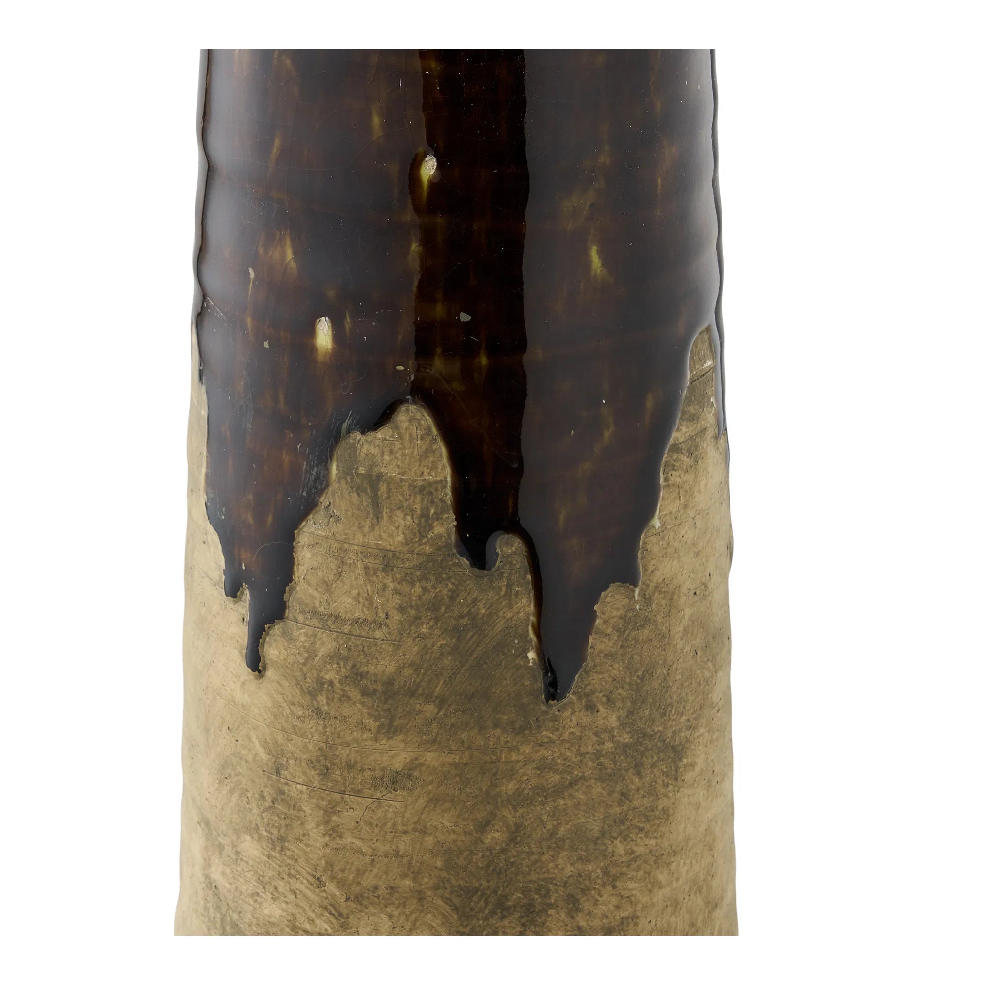 Vase Jorvane - vase en céramique noble marron - petit