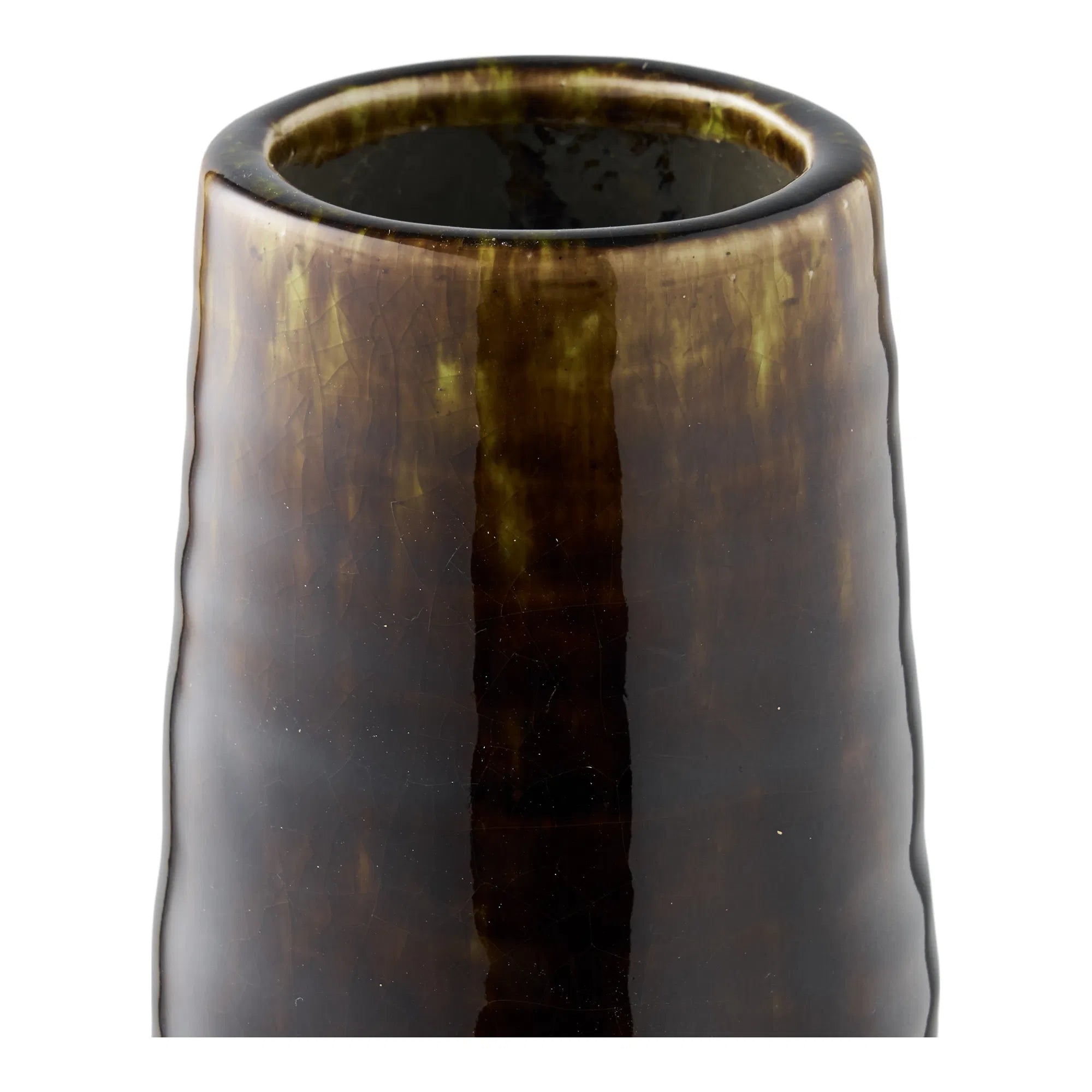 Vase Jorvane - vase en céramique noble marron - petit