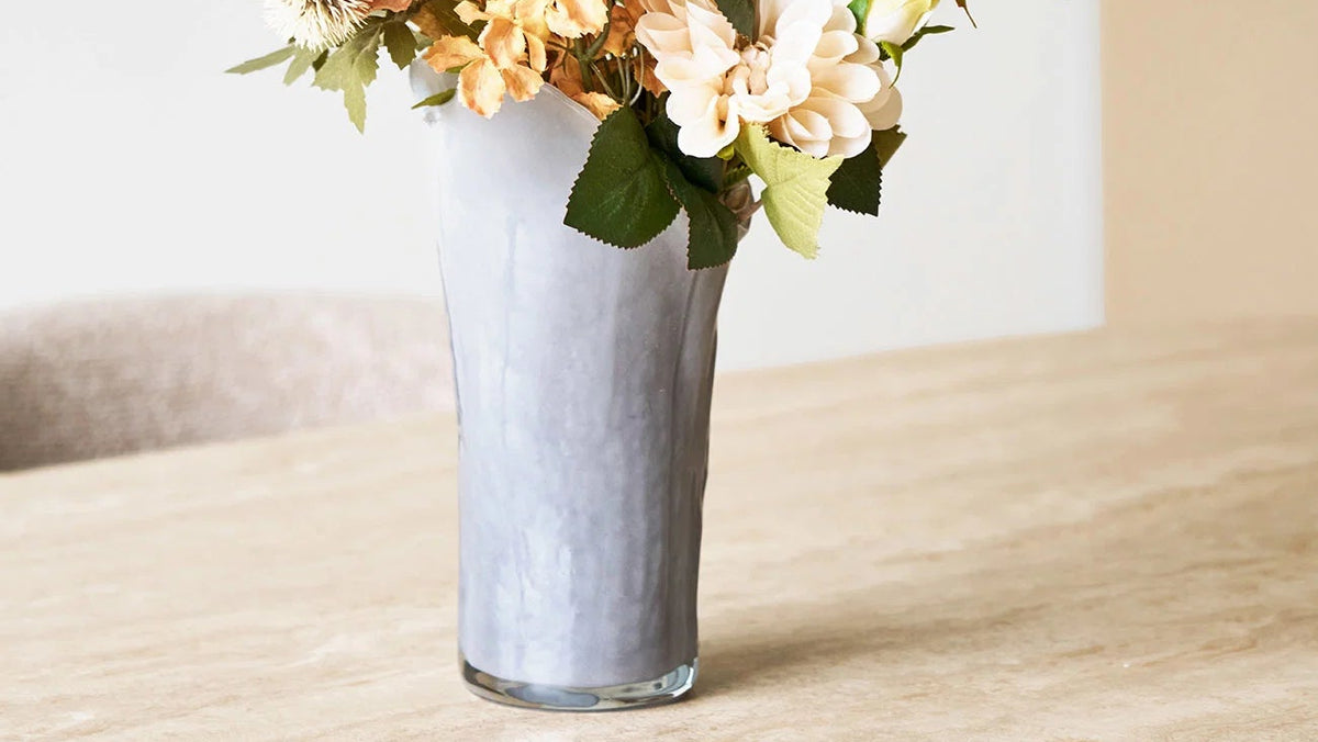Smokey vase - made of high-quality glass