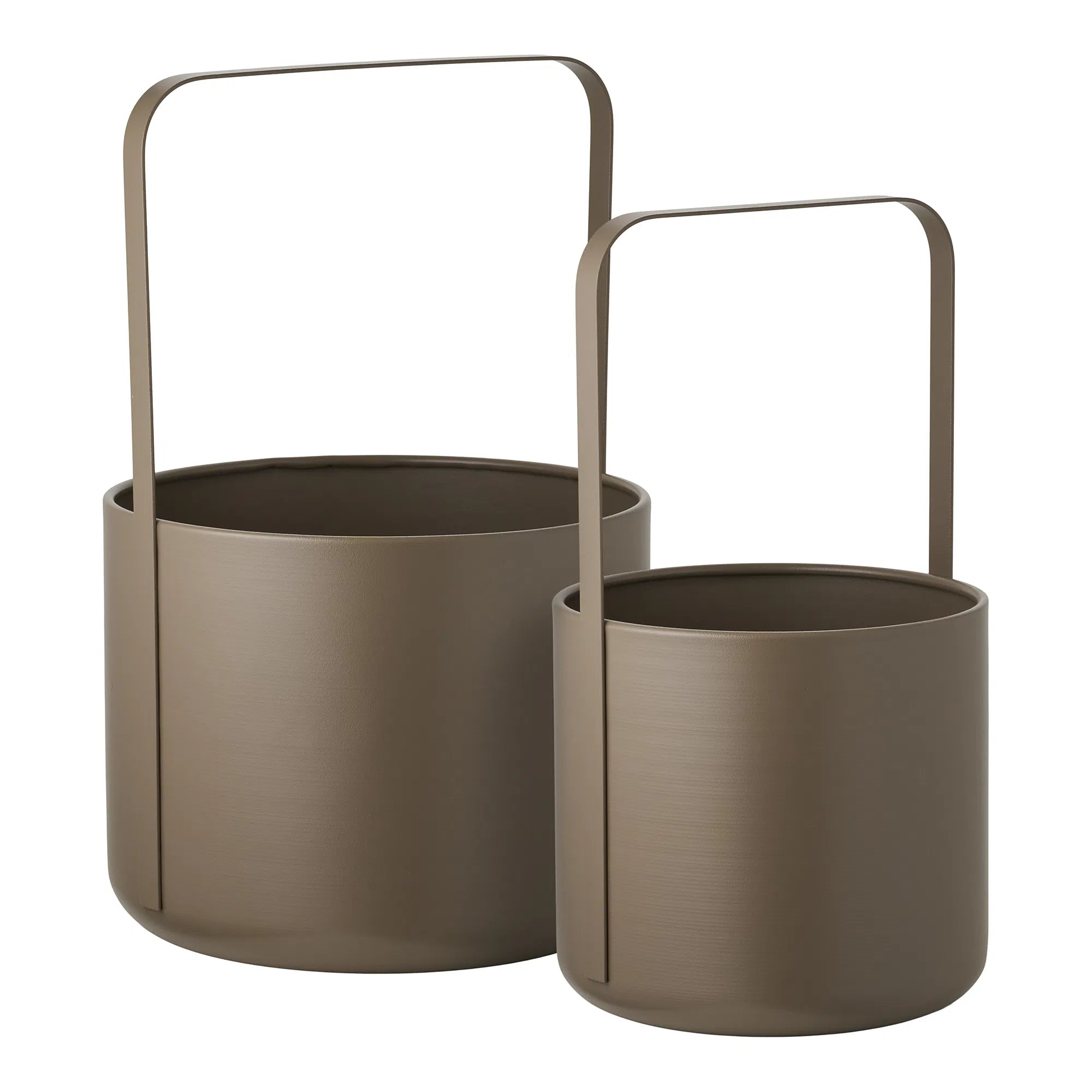 Blummepott „Arvion“ – 2er-Set aus brongem Stol