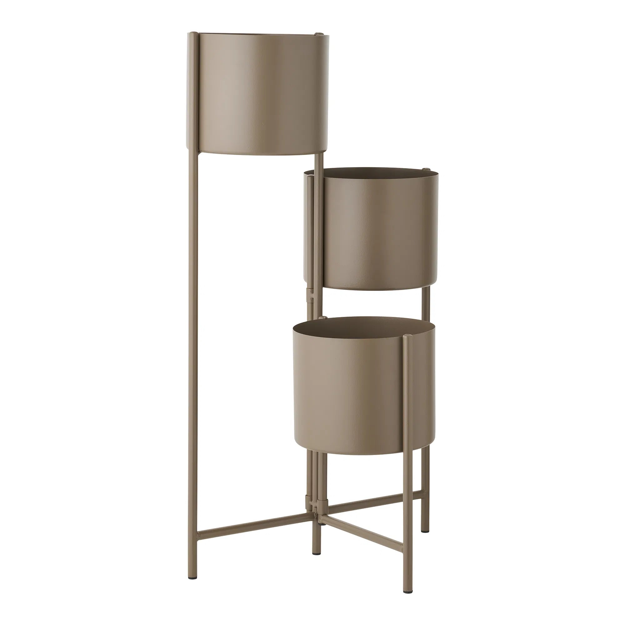 Blummepott „Marven“ – brong lackéierten Stol mat modernem 3er-Design