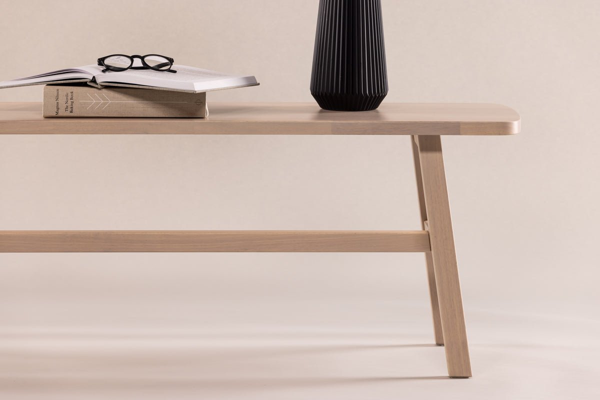 Bench "Yucca" – Made of noble white limewashed Wood