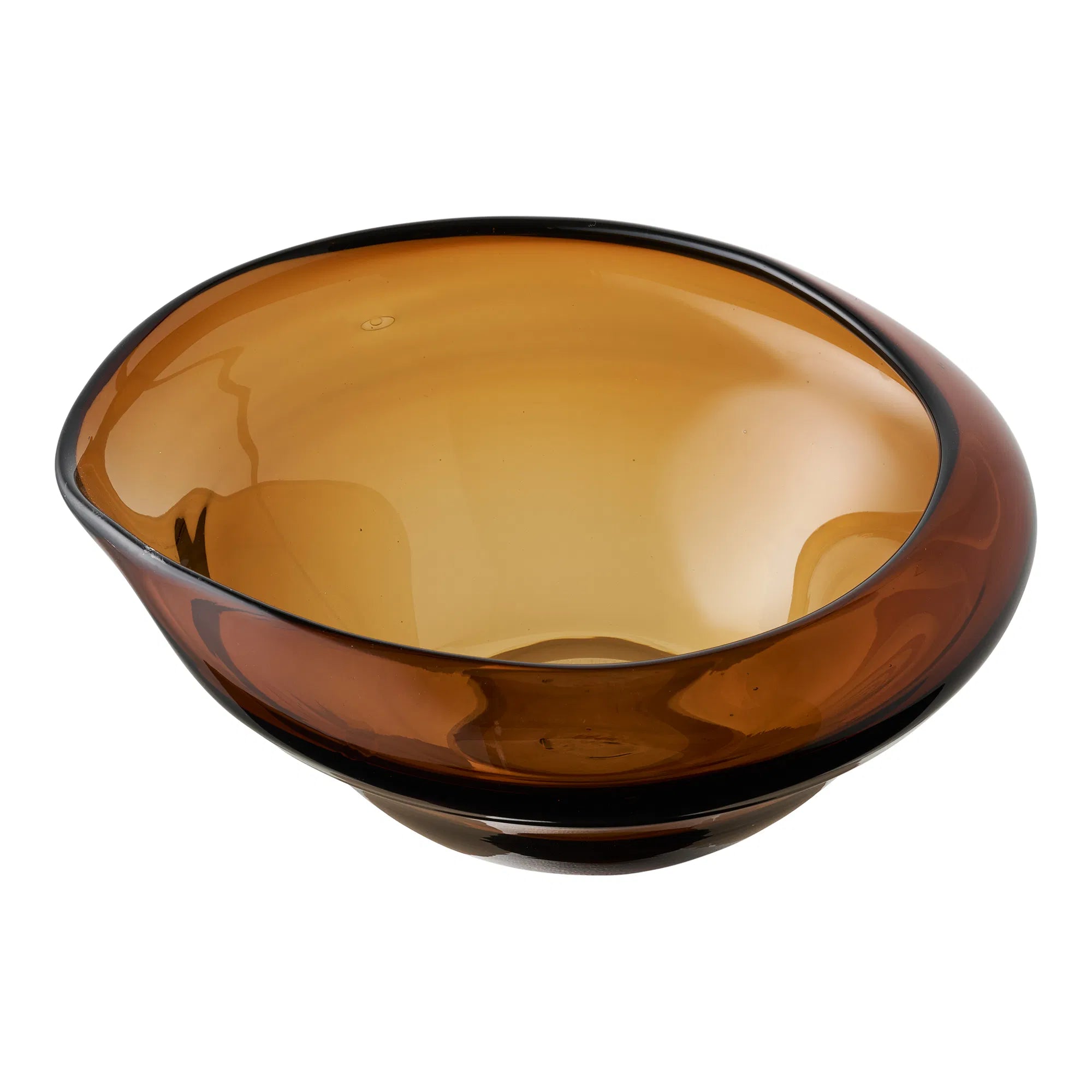 Coupe « Marvella » – Verre soufflé bouche en brun fumé