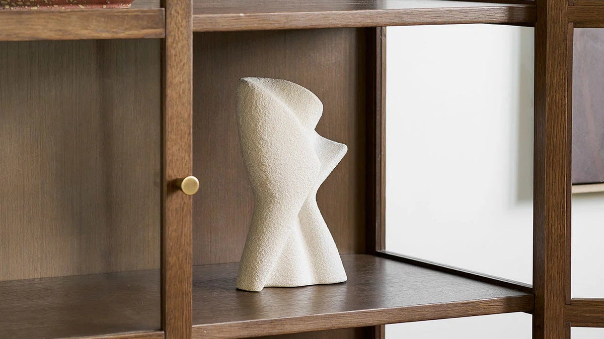 Figurine décorative Kenlo - en céramique blanche