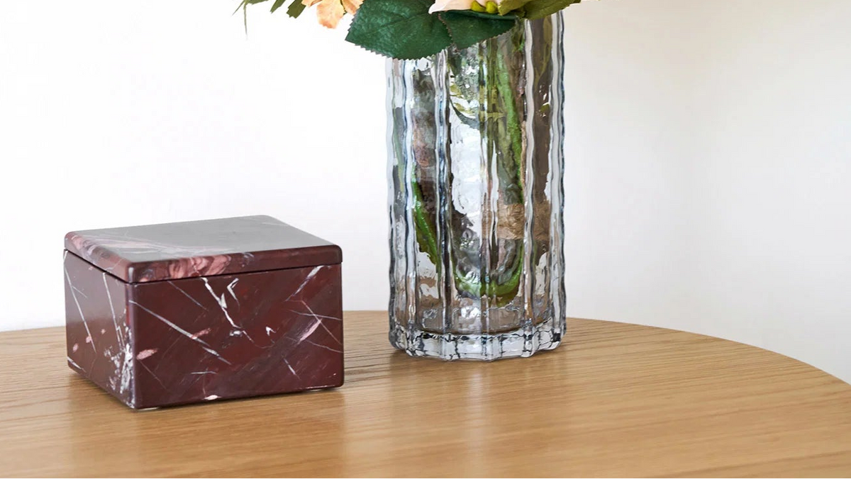 Storage box Jari - with marble lid