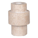Ensemble de porte-bougies "Traverno Duo" – design en pierre naturelle en travertin