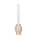 Ensemble de porte-bougies "Traverno Duo" – design en pierre naturelle en travertin