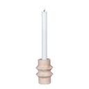 Ensemble de porte-bougies "Traverno Duo" – design en pierre naturelle en travertin