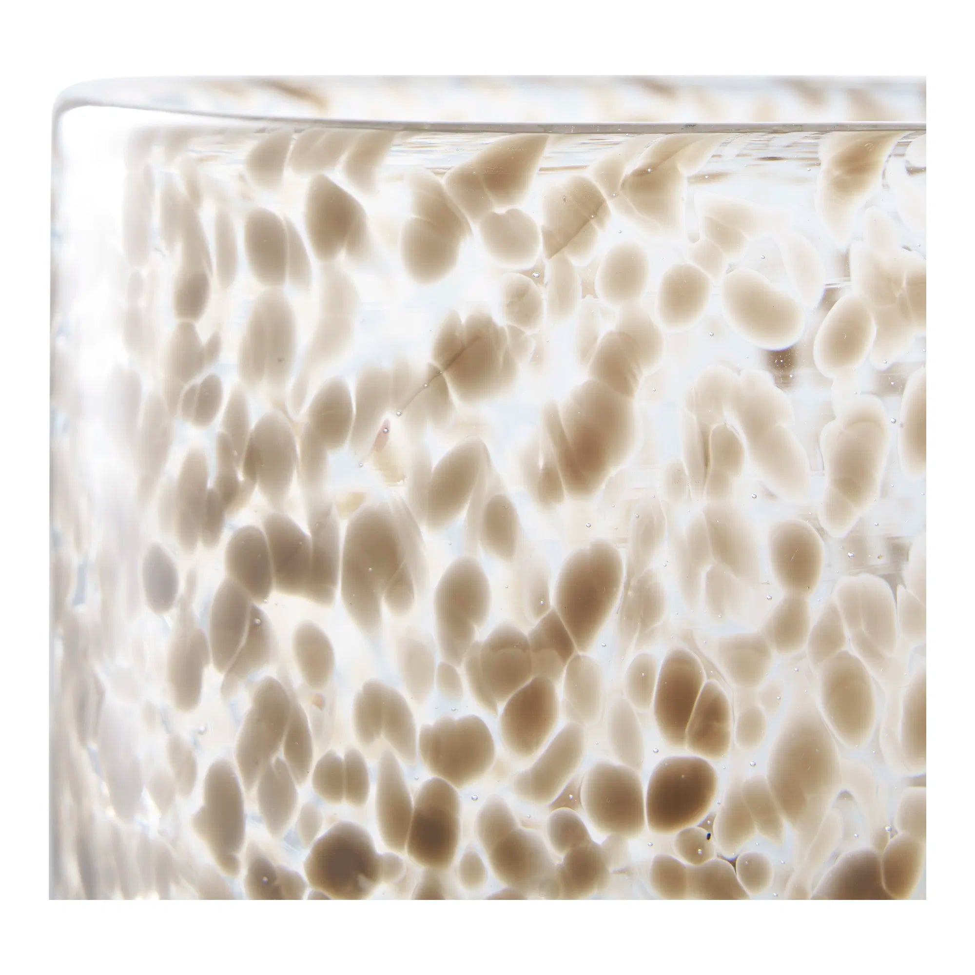 Candle holder "Marmora" – Glass in Light Brown