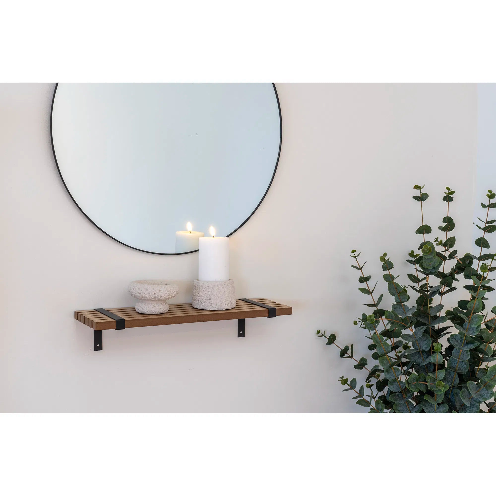 Candle holder set "Lunaro Duo" – Cement in Gray