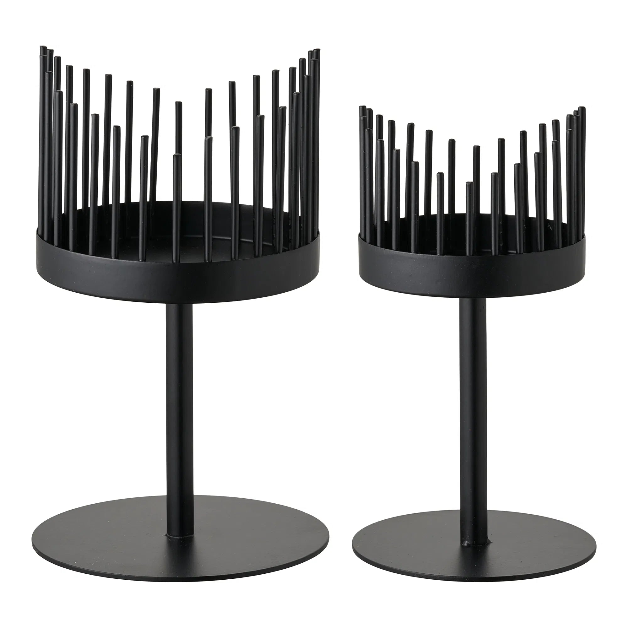 Candle holder set "Cavallo Duo" – Steel in Black