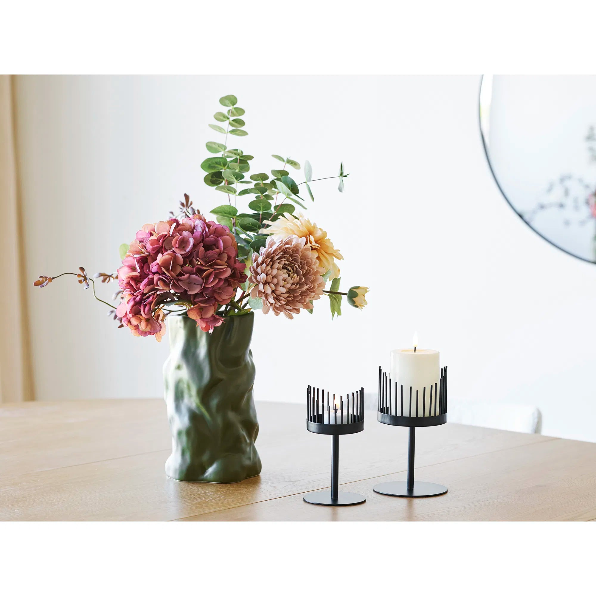 Candle holder set "Cavallo Duo" – Steel in Black