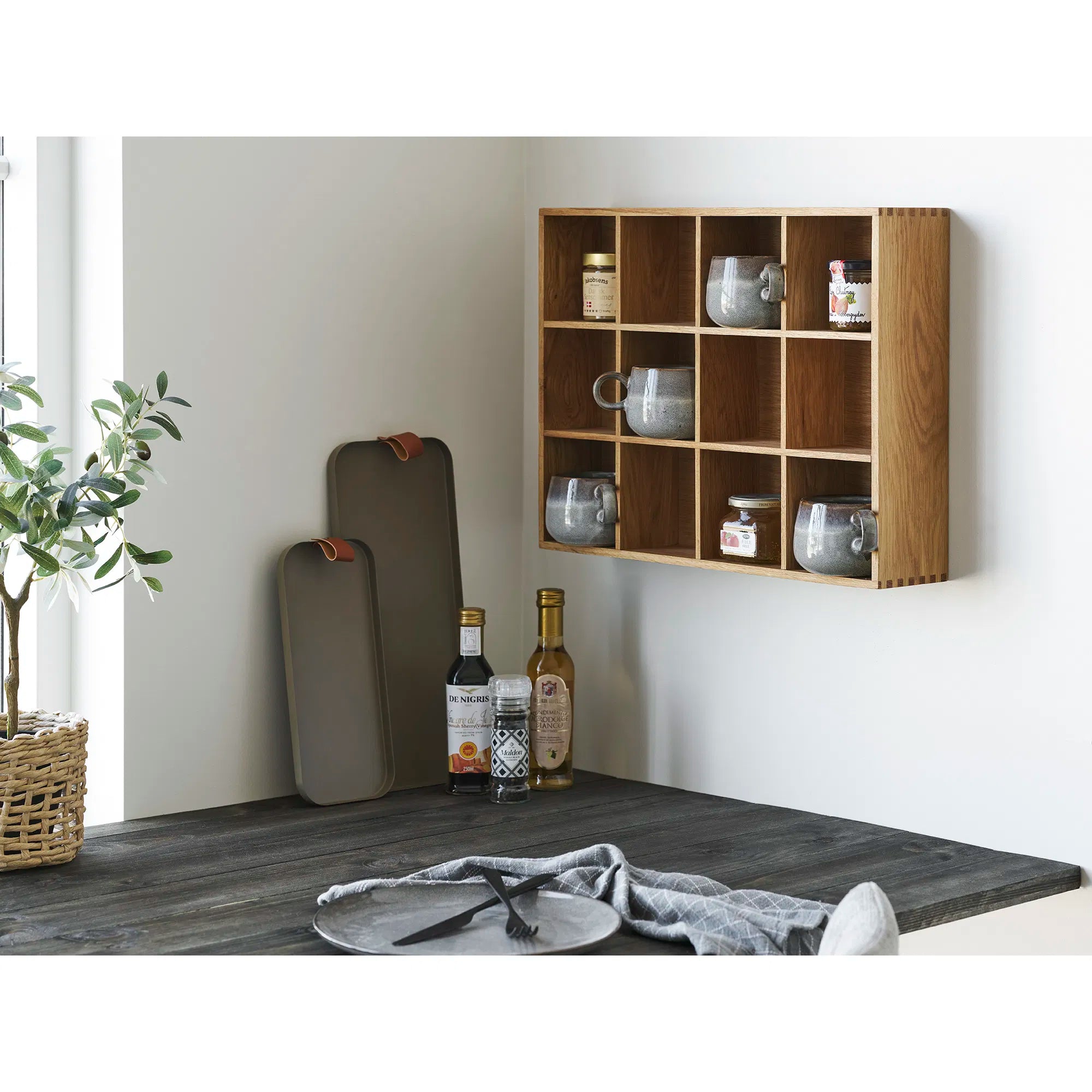 Tray Set "Arden" – Steel in Brown, 2-piece Set