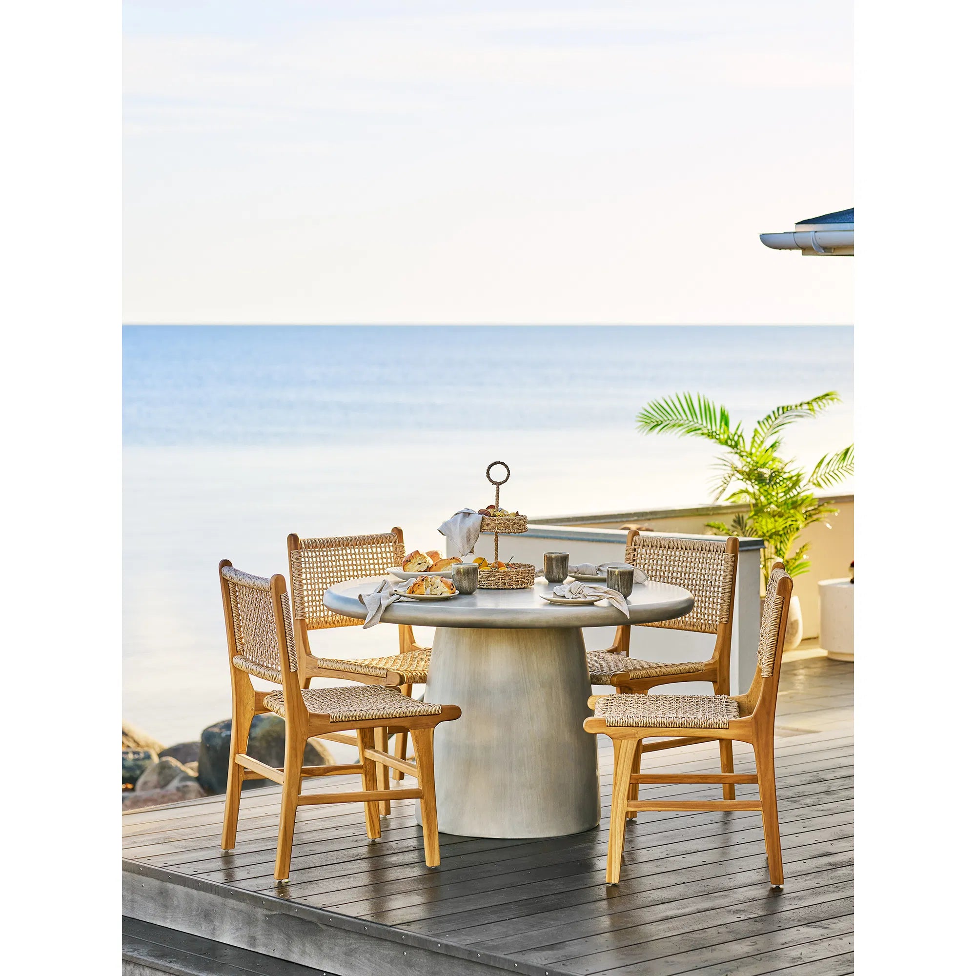 Servierschossel Solvaina - Geflecht-Design aus Séigras