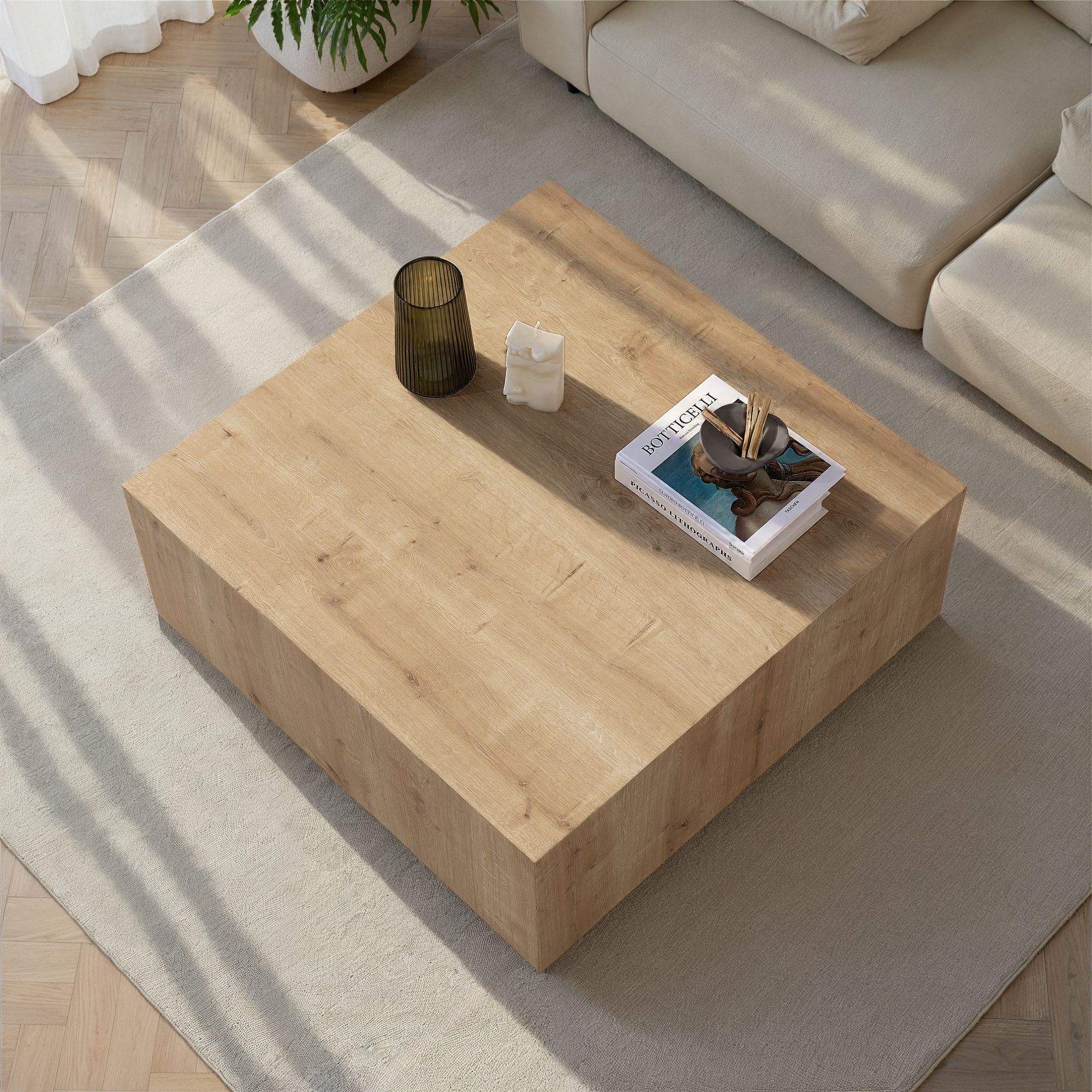 Table basse Lomira – disponible en 3 variantes avec roulettes