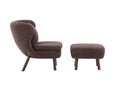Designer fauteuil lounge Eldvik – Teddy-optique Marron