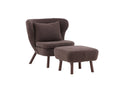 Designer fauteuil lounge Eldvik – Teddy-optique Marron