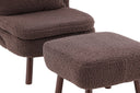 Designer fauteuil lounge Eldvik – Teddy-optique Marron