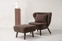 Designer fauteuil lounge Eldvik – Teddy-optique Marron