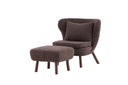 Designer fauteuil lounge Eldvik – Teddy-optique Marron