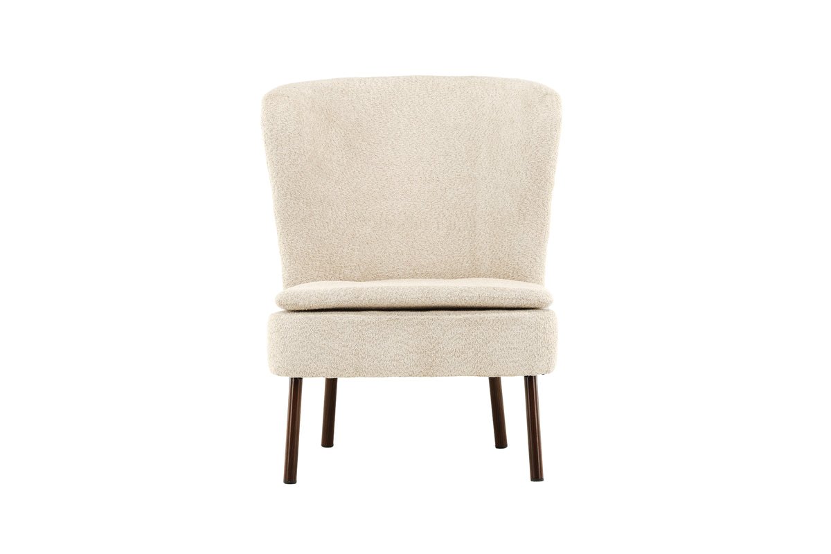 Fauteuil Hedwig - Avec tissu polyester beige