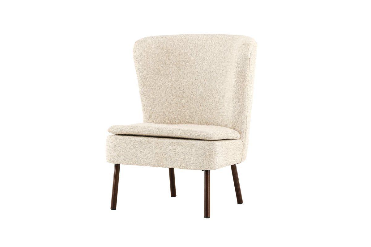 Fauteuil Hedwig - Avec tissu polyester beige