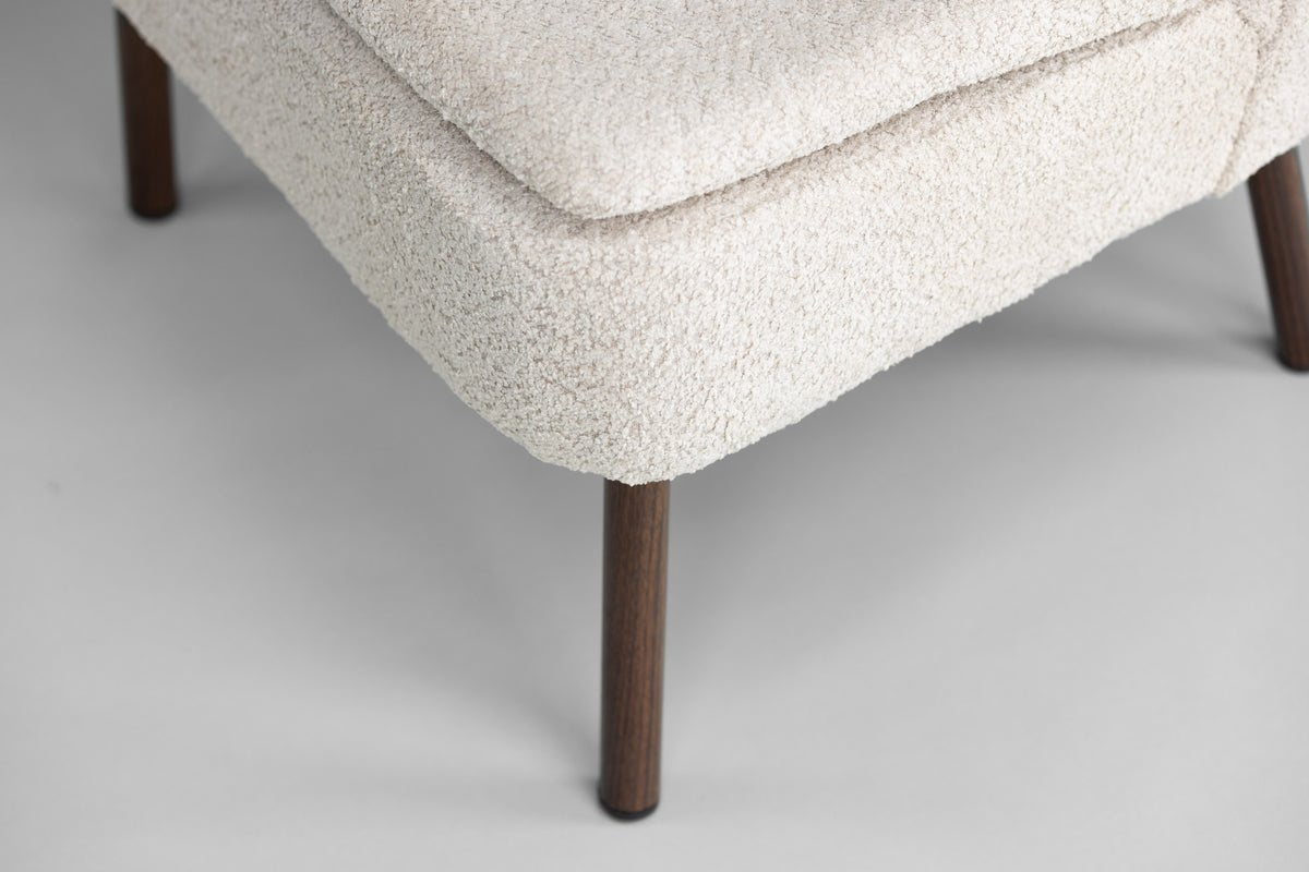Fauteuil Hedwig - Avec tissu polyester beige