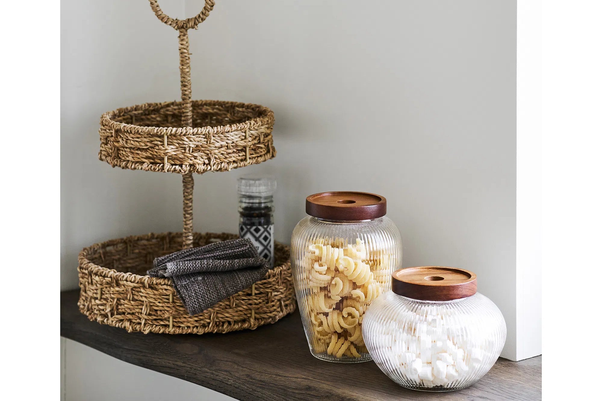 Späicherdos Elvaria - aus Glas mat Deckel gemaach (2er Set)