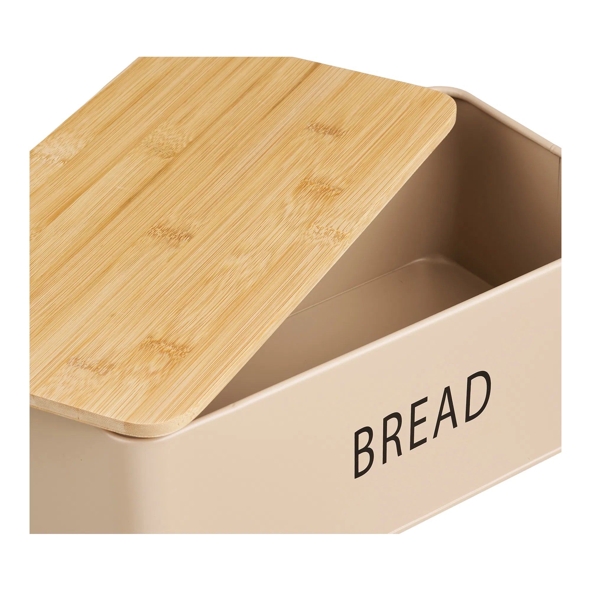 Boîte à pain Jorvella - en Métal avec couvercle en bambou (lot de 4)