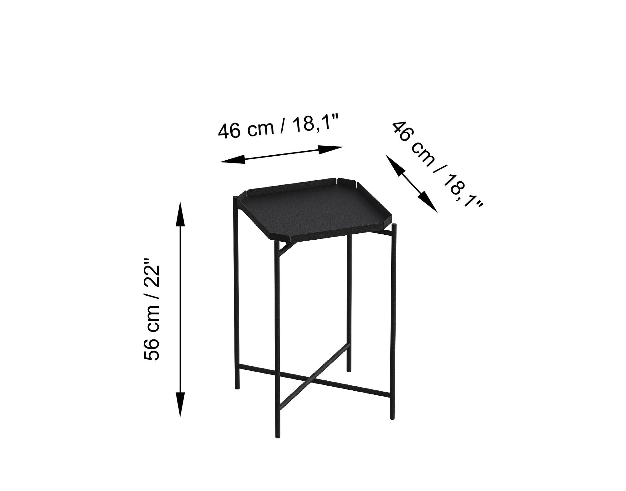 Table basse Arvello – Design métallique épuré disponible en 3 couleurs