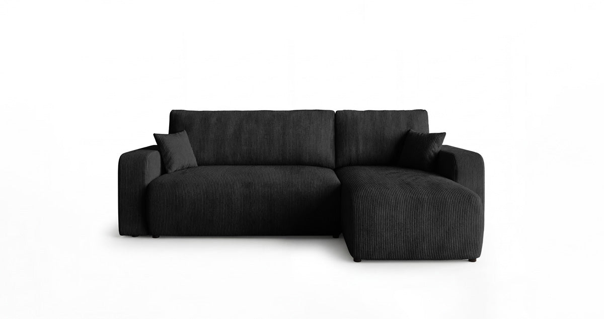 Designer Sofa Calva with Sleeper and Folding Function in Corduroy