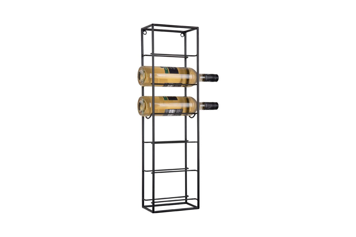 Wall Wine Rack Siggy – Metal Design in Matte Black
