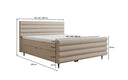 Lit boxspring Tubo en tissu texturé avec rangement