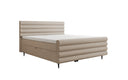 Lit boxspring Tubo en tissu texturé avec rangement